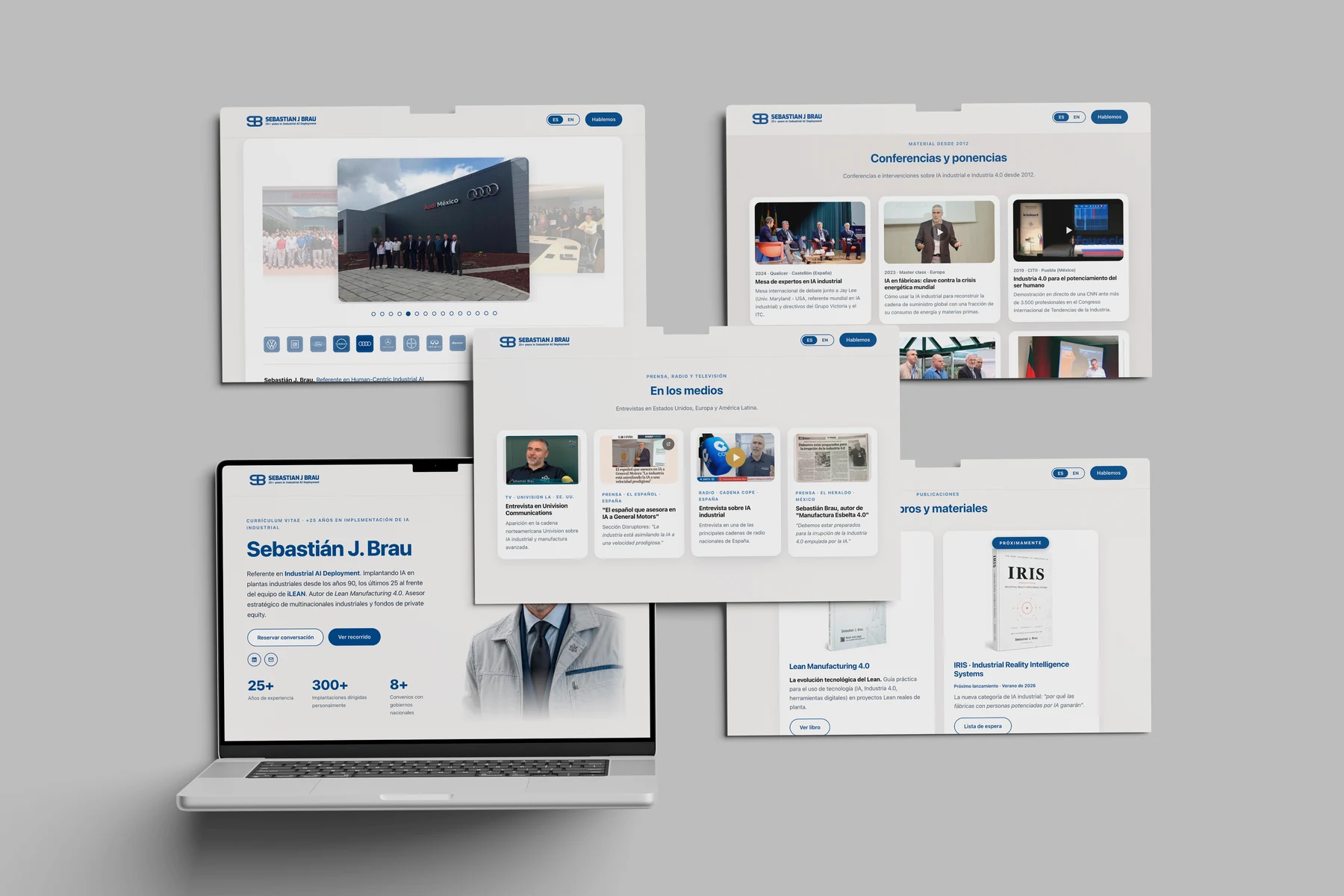 Marca personal y ecosistema digital de Sebastián Brau diseñados por Paula Miralles